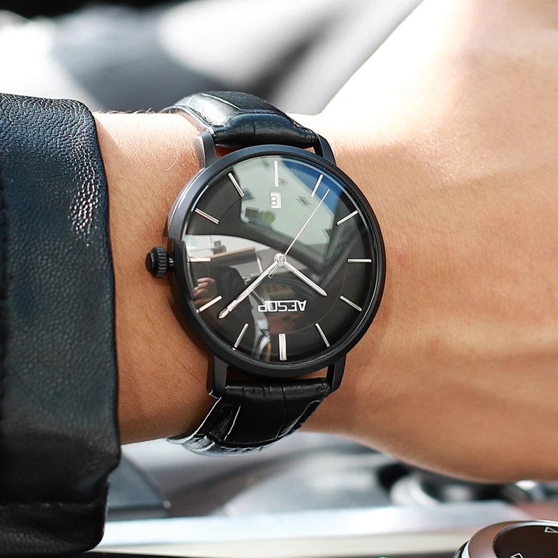 

Aesop Luxury Men's Watch Atmosphere Business Casual Mechanical Watch Waterproof Men's Fashion 30M Orologio meccanico