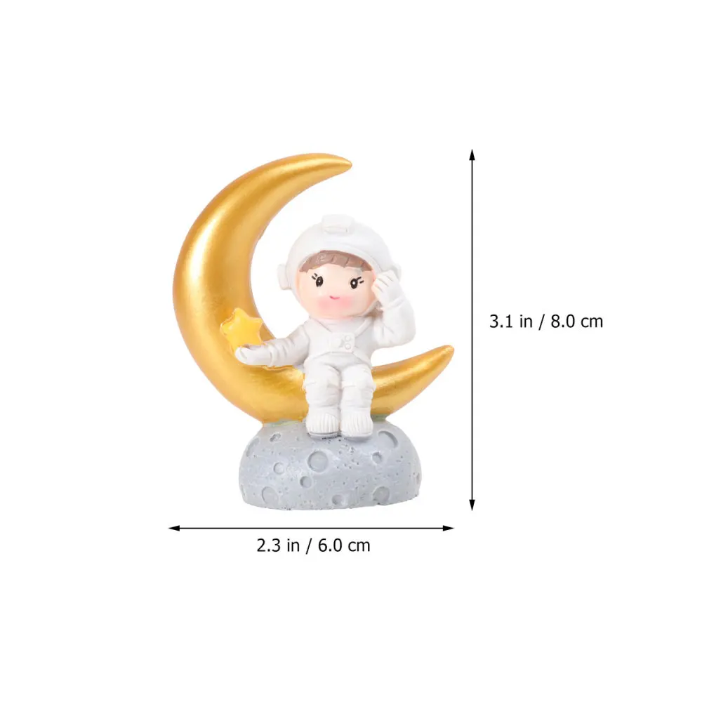 

Space Astronauts Desktop Adornment Resin Home Ornament Resin Astronauts Ornament Resin Cake Decor (Astronaut A Five-Pointed Star