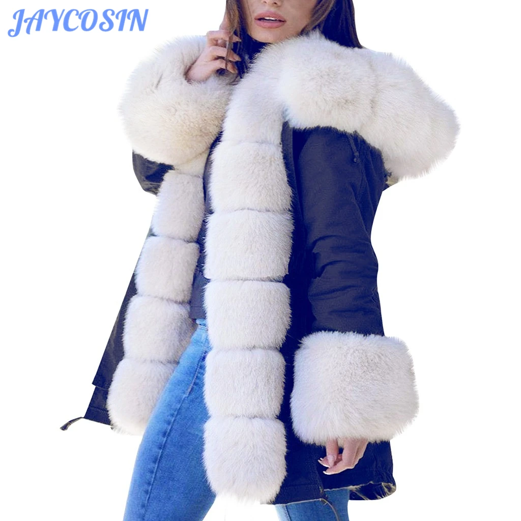 Зимнее пальто JAYCOSIN Женская однотонная хлопковая флисовая джинсовая куртка