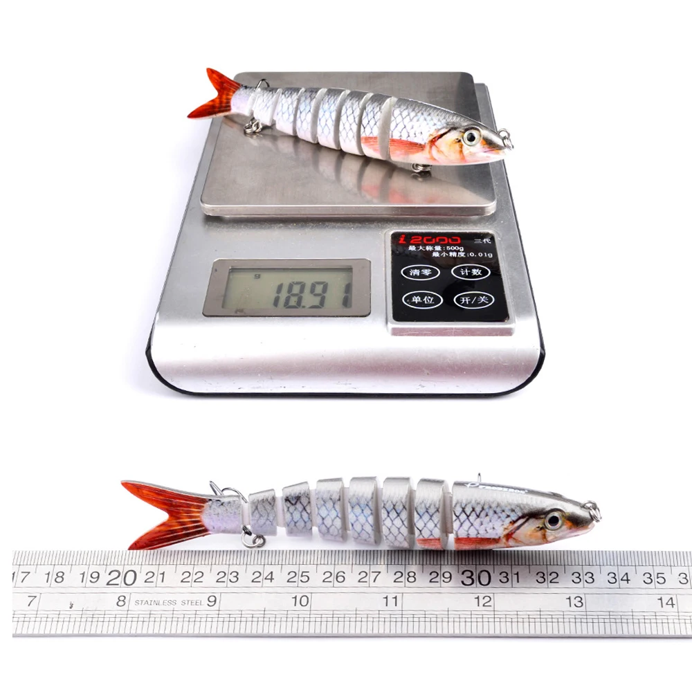 13 см 19 г погружные рыболовные приманки наживки мульти Соединенные Crankbait Swimbait 8