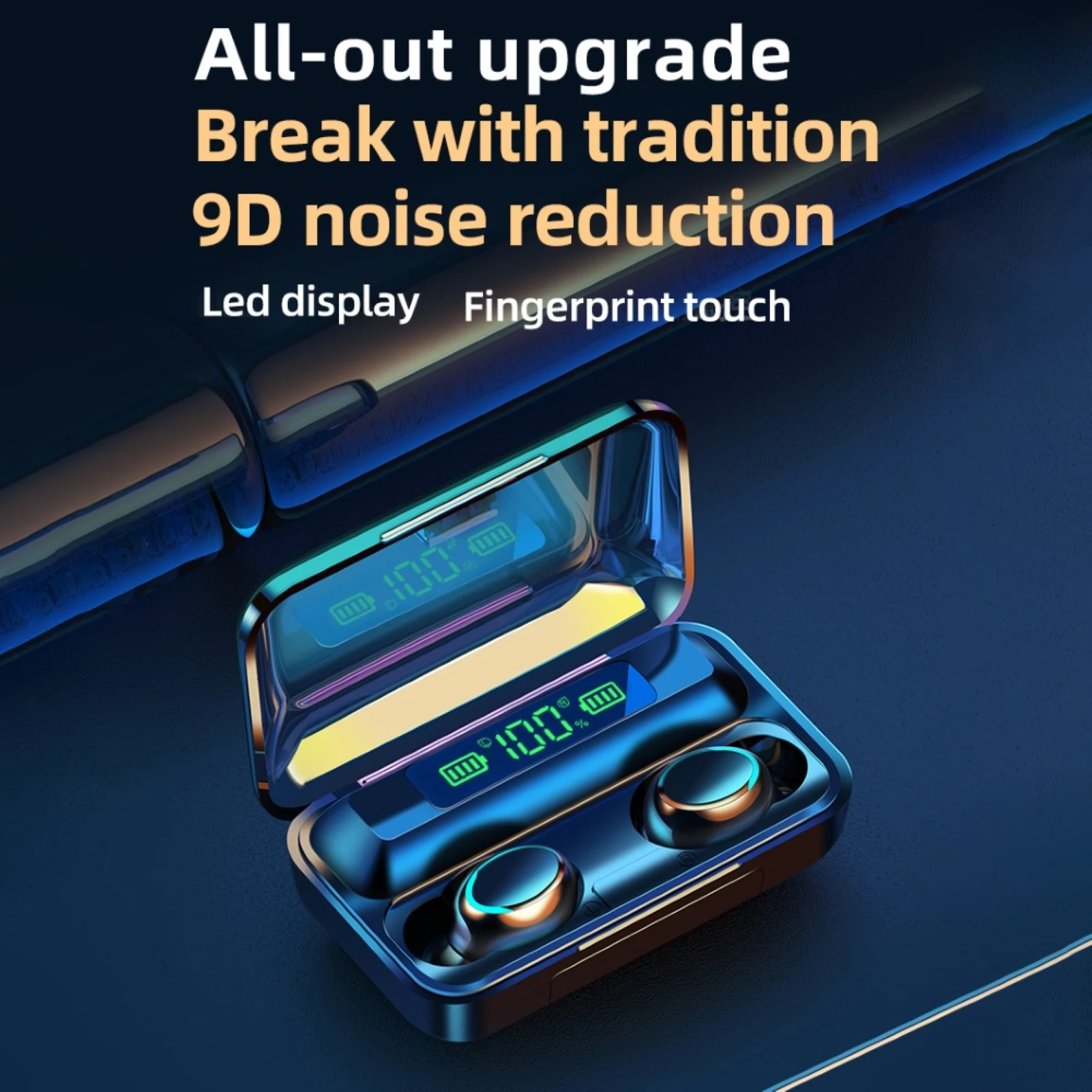 Беспроводные Bluetooth наушники V5.0 F9 5C TWS с сенсорным управлением спортивные
