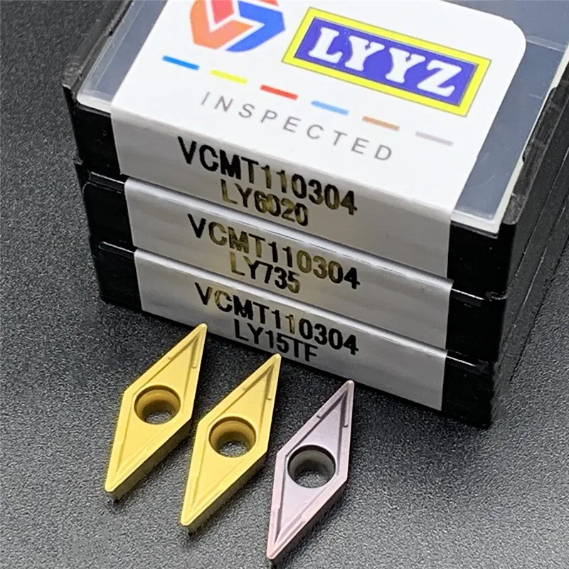 

VCMT110304 LY15TF/LY6020/LY735 External turning tool carbide insert CNC machine tool metal turning tool insert