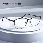 Мужские и женские овальные очки MERRYS, дизайнерские трендовые очки для коррекции зрения по рецепту при близорукости, S2312