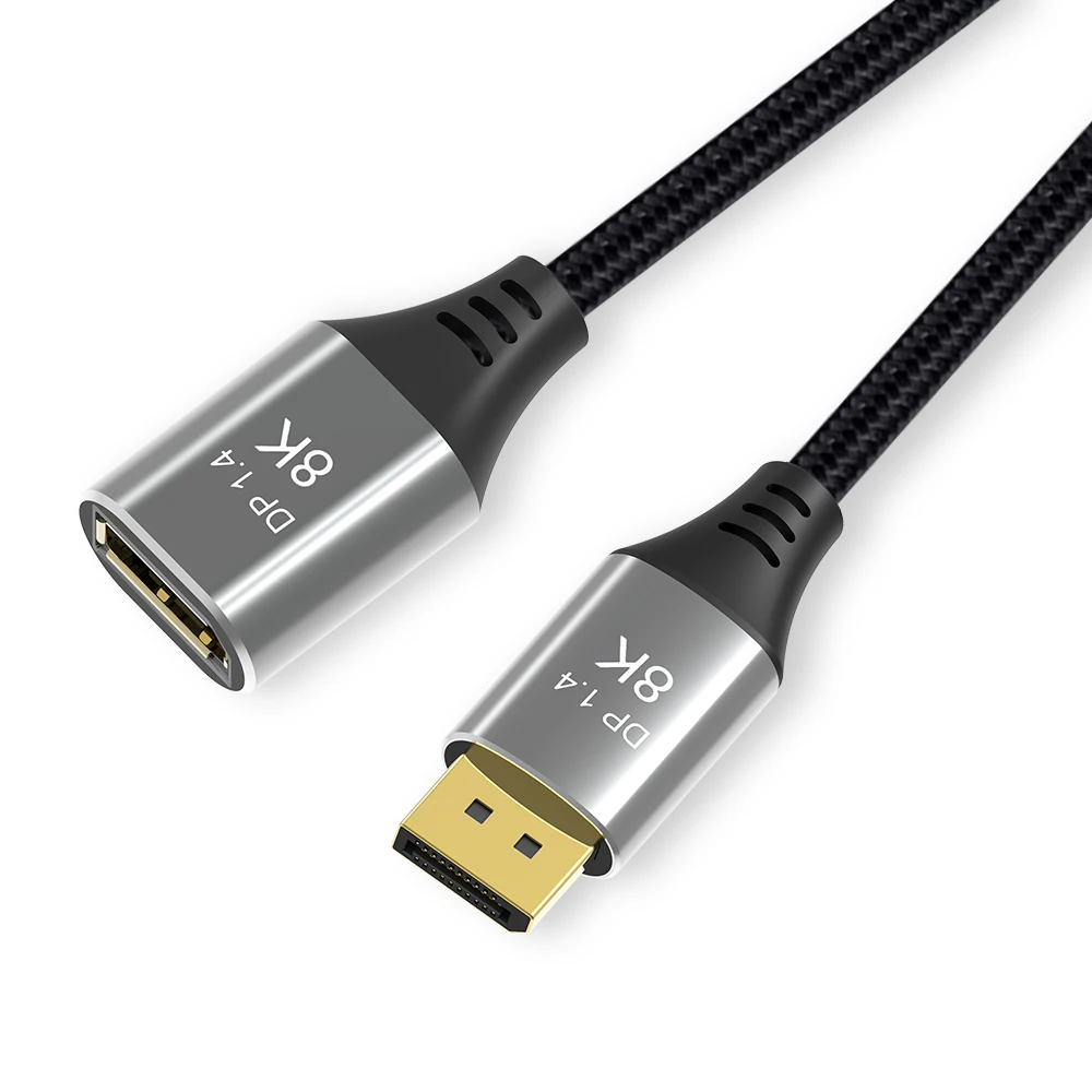 

Displayport extension cable DP 1.4 cable 8K 60Hz 4K 144Hz extension Display port Male to female port works with Displayport 1.4