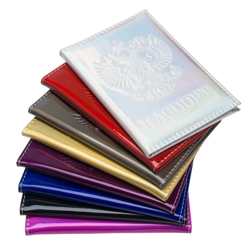 New Design Russia Laser Passport Clip Mirror Glossy Book Ticket Holder Travel Simple Case High Quality | Багаж и сумки
