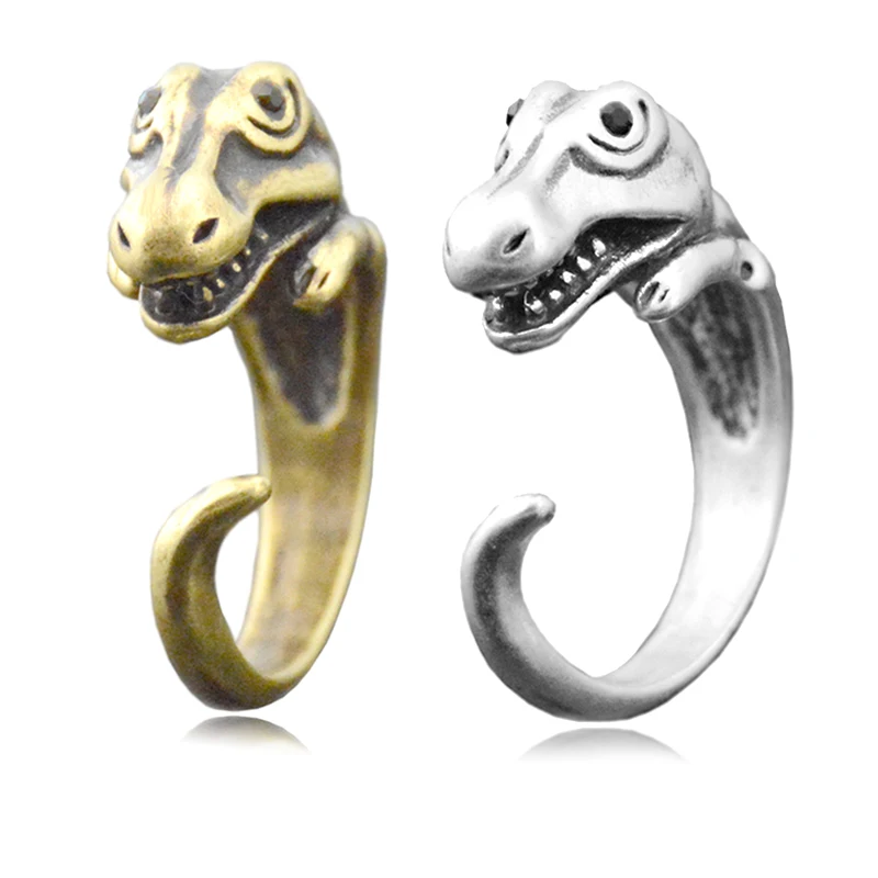 Новинка ручная работа стиль бохо тираннозавр динозавр обертывание кольцо панк