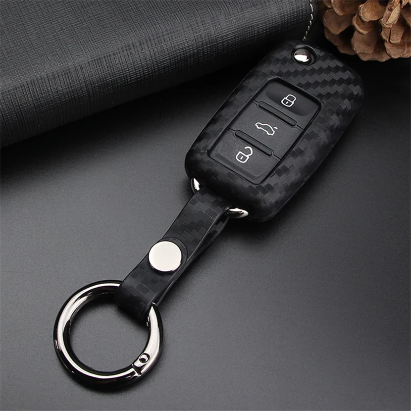 Чехол для автомобильного ключа из силикагеля чехол-брелок Skoda Fabia Octavia Karoq Superb Kodiaq