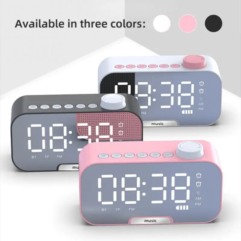 New Z5 Wireless Bluetooth-compatible Speaker Portable Mini Mirror Alarm Clock Support TF Card Built In Microphone FM Radio HiFi |