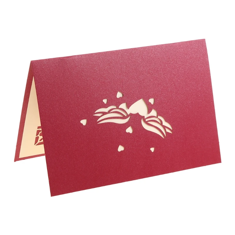 3D открытка с выдвижным рисунком поздравительная сердцем на годовщину день