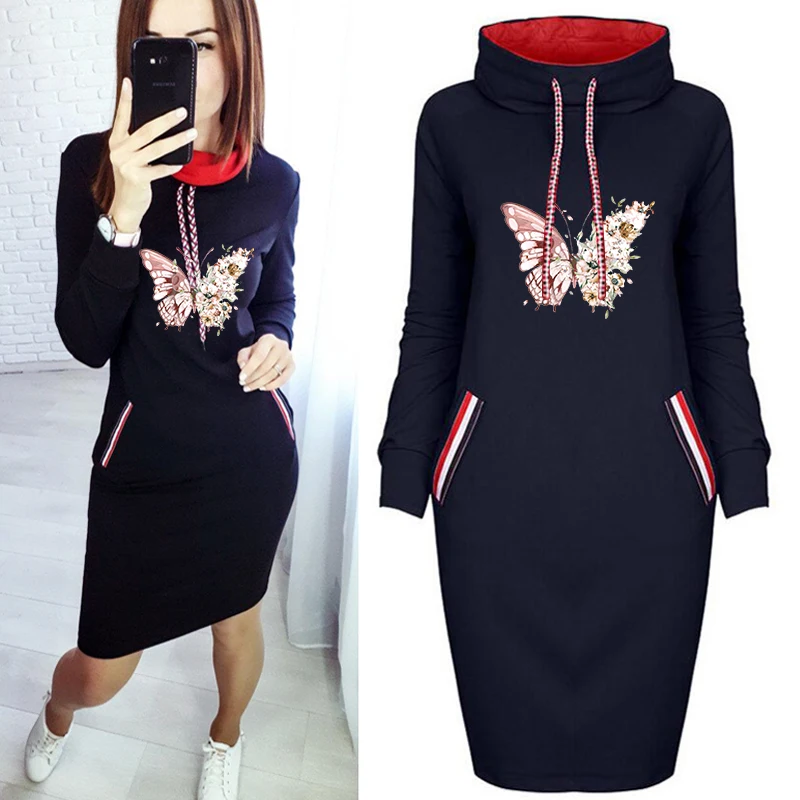 2020 осеннее платье женская обувь с украшениями в виде цветков и бабочек Печать