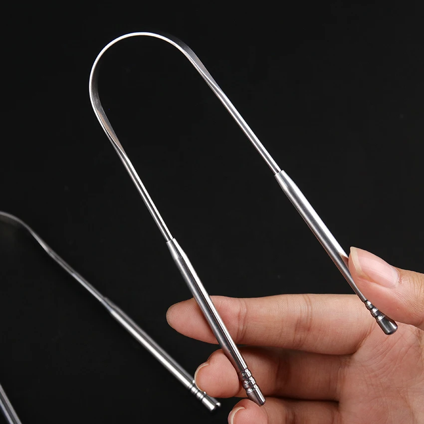 1 шт. скребок для языка из нержавеющей стали очистка свежего дыхания с покрытием