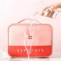 portable first aid medical kit thickened large capacity medicine box outdoor camping storage bag emergency pill case newest
