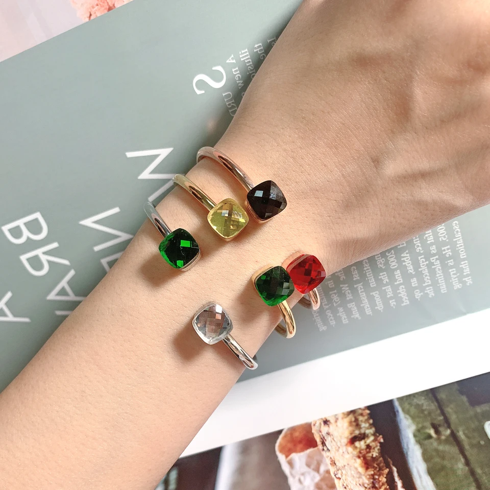 JSBAO в виде граненых стеклянных пакет для конфет Bracelets & Bangles золото Цвет