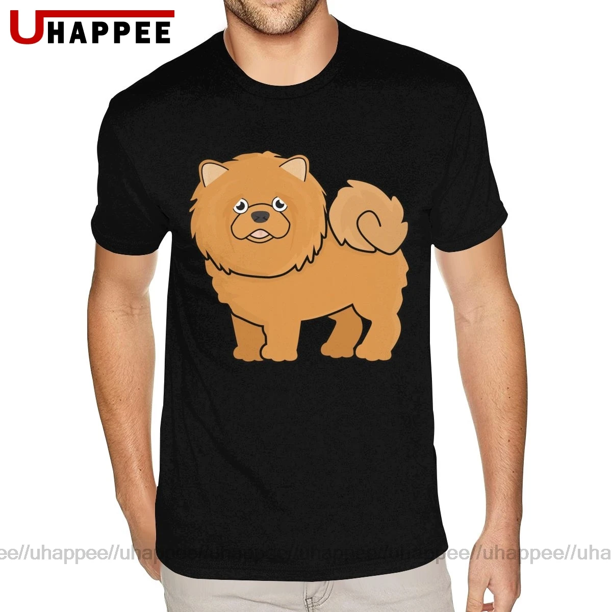 Лучший милые чау рубашка мужская пользовательские печатных футболка с короткими