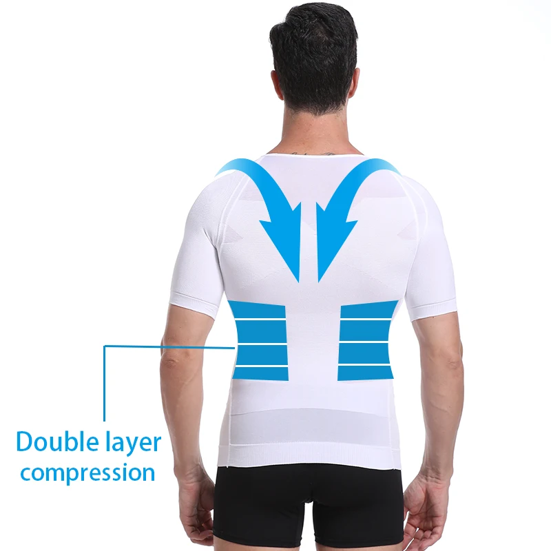 

Classix hombres tonificar el cuerpo camiseta adelgazamiento modelador correctivo del cuerpo postura vientre Control de