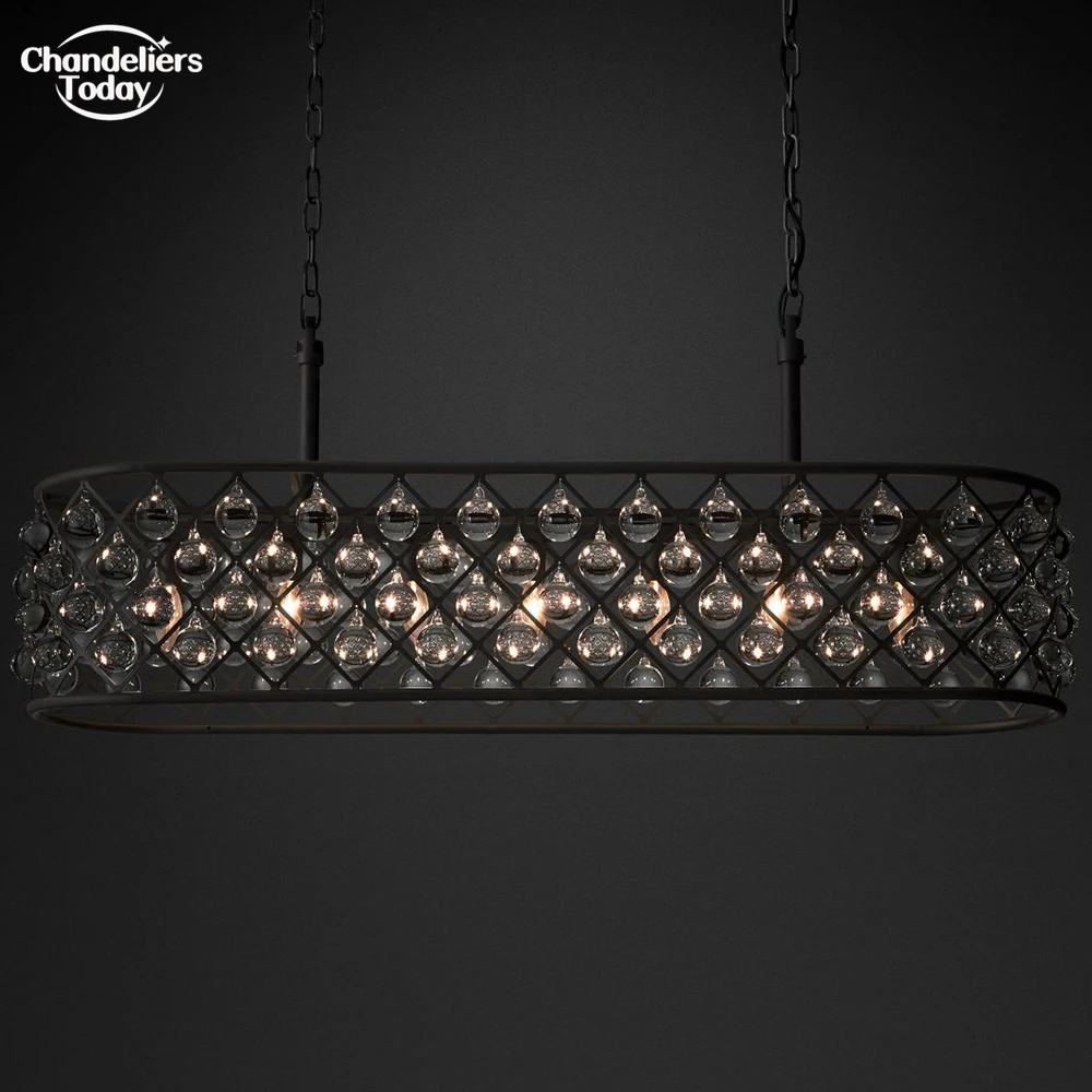 Роскошные винтажные Кристальные люстра Висячие светильники с каплями слезы