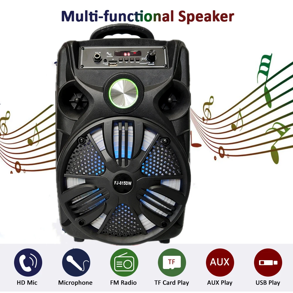 Portable Bluetooth SpeakerS модуль Wireless Stereo Subwoofer Bass Speakers Column Support FM Radio TF AUX USB Remote Control enlarge