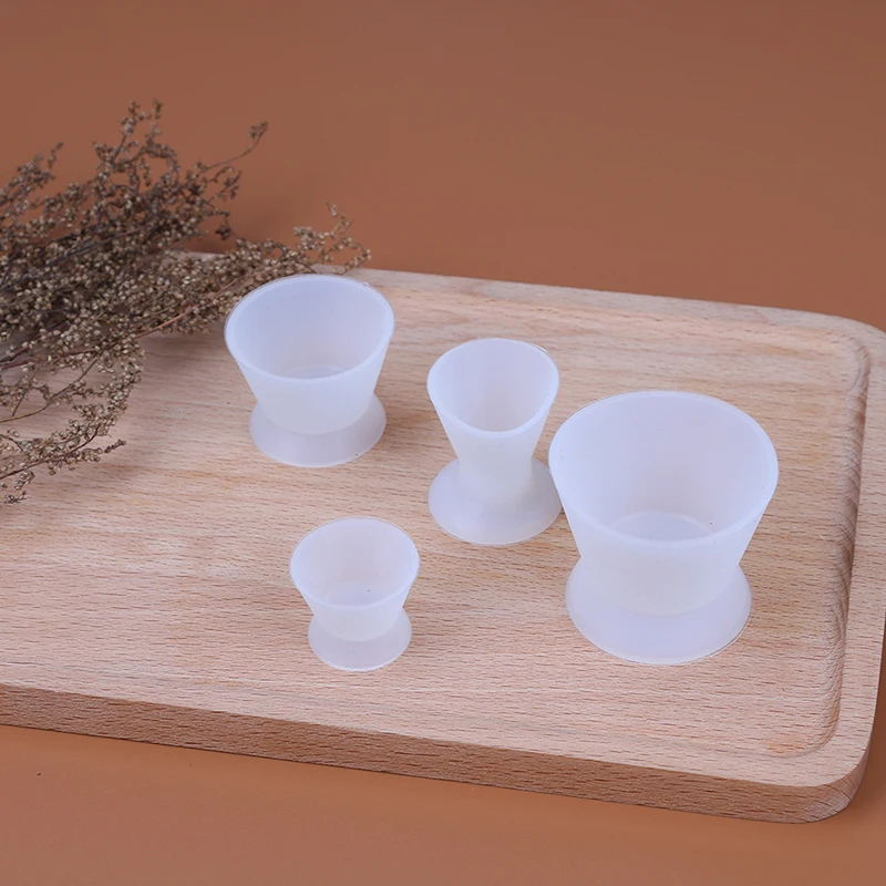 

4pcs/set Dental Lab Silicone Mixing Cup Self-solidifying Cups Dentist Dental Medical Equipment Rubber Mixing Bowl