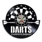 Настенные часы дротика с виниловой пластиной, современный дизайн, настенные часы с изображением пещер, игровой комнаты, клуба, паба, светильник щение