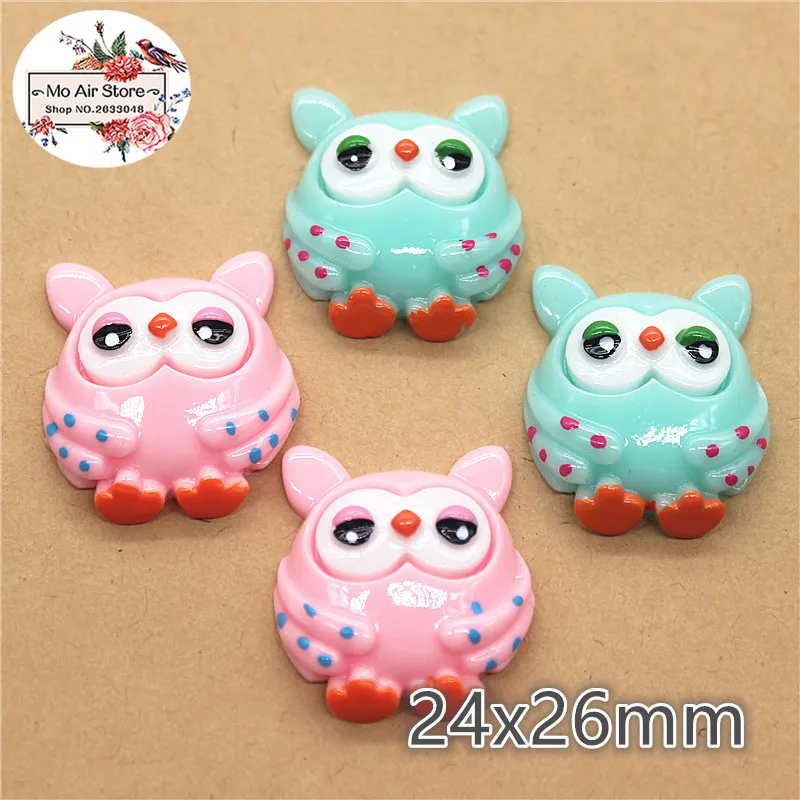 10 шт. кавайная Сова из смолы плоская спина Кабошон Художественное украшение