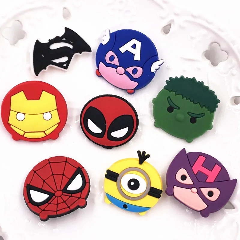 Оптовая продажа 8 шт. Аниме Железный человек Бэтмен Халк значки Marvel супер герой