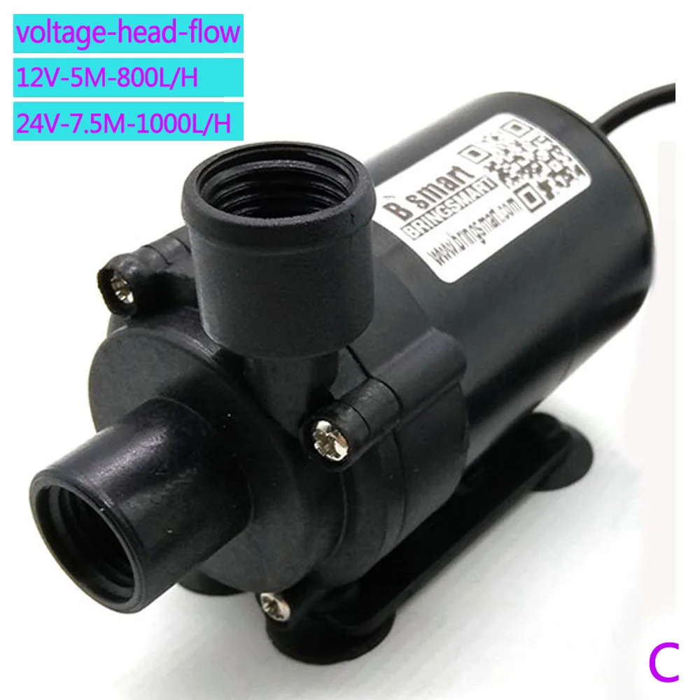660C 12V 24V brushless DC water pump 800L/H 1000L/H silent high temperature solar electric gas water heater circulating booster pump - Напряжение: 660C