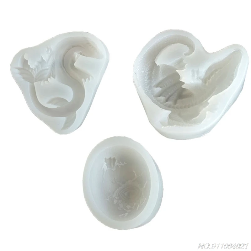 

3Pcs Easter Dinosaurs Epoxy Resin Mold Plaster Clay Soap Casting Silicone Mould DIY Crafts Ornaments Decorations Tool wholesales