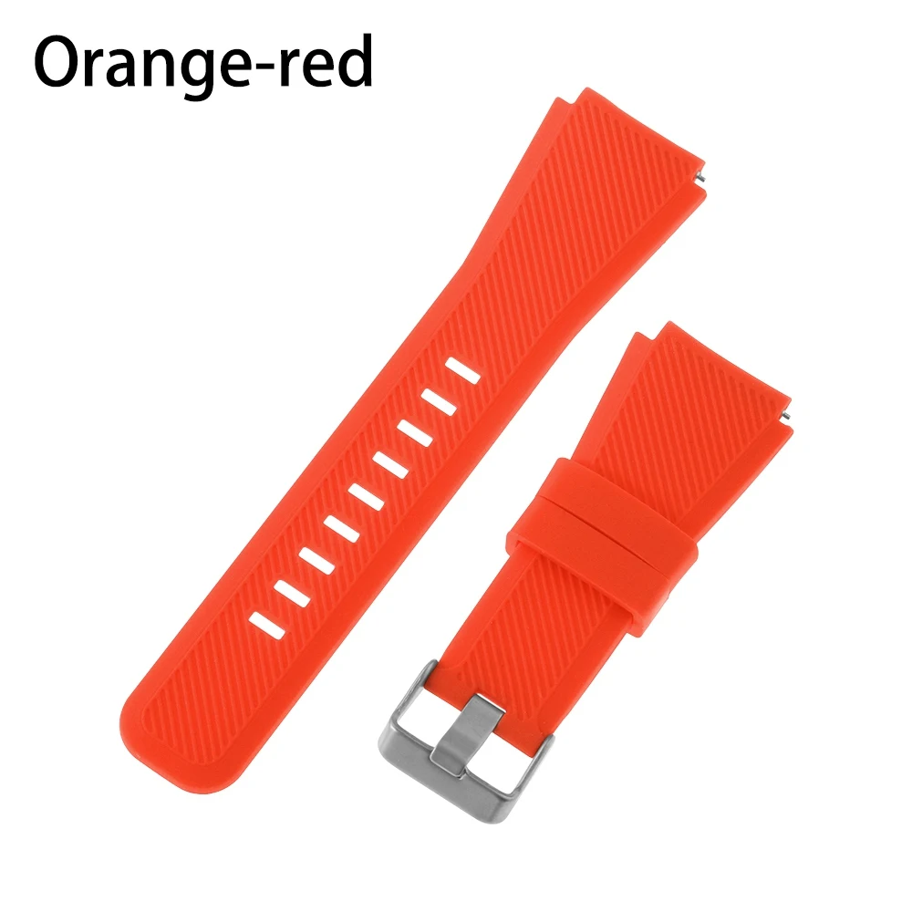 orange-red 1 шт., классические яркие силиконовые часы, ремешок, спортивные сменные часы, браслет, ремешок для huawei Watch GT/GT2, умные аксессуары - Цвет: orange-red
