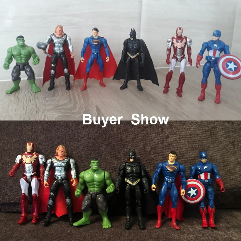 Одна деталь Marvel игрушки Мститель эндшпиль супер герой Тор Капитан Человек-паук Бэтмен Халк Железный человек фигурка игрушка куклы