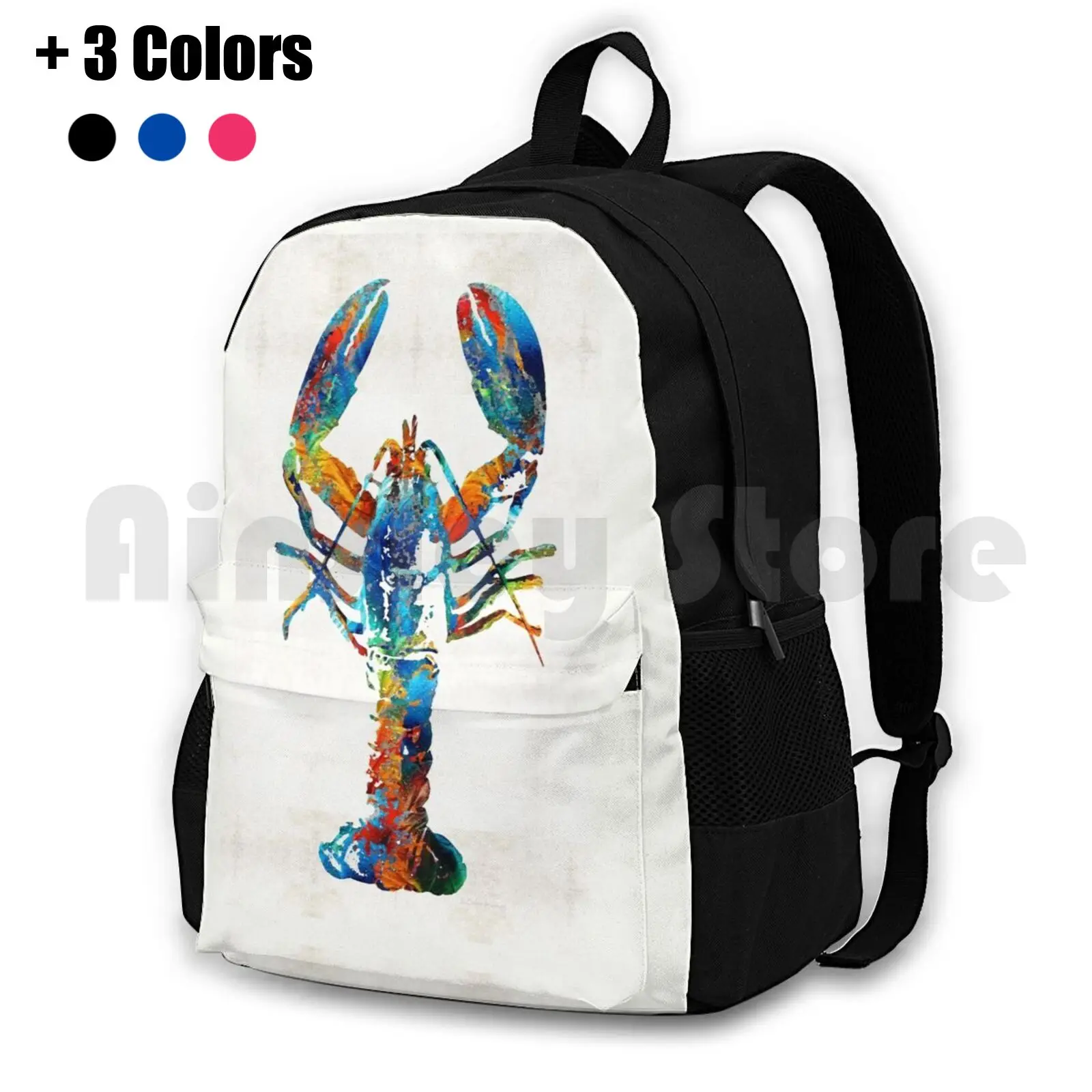 

Colorful Lobster Art By Sharon Cummings Outdoor Hiking Backpack Riding Climbing Sports Bag Lobster Lobsters Colorful Lobster