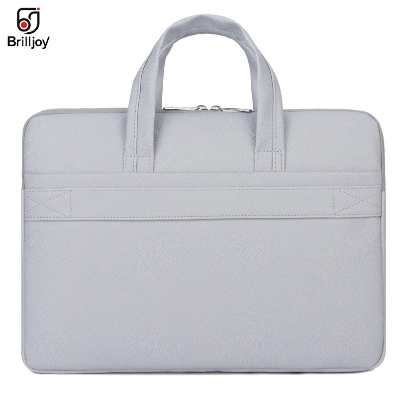 Fashion Briefcase Pu Waterproof Scratch-resistant Laptop Briefcase 13 -15.6 inch Notebook Shoulder Bag Carry Case women and men