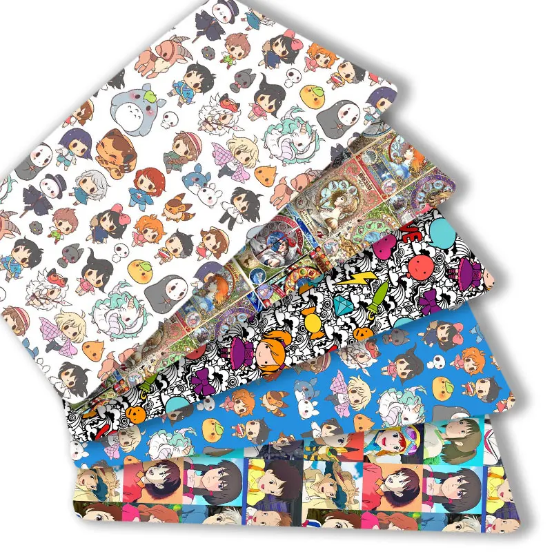 Полиэфирная хлопчатобумажная ткань дизайнерская с принтом для мультяшного