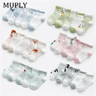 5 парлот детские носки летние сетчатые тонкие детские носки для девочек, хлопковые носки для новорожденных мальчиков и малышей одежда для малышей, аксессуары