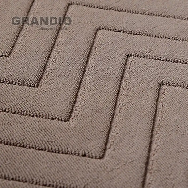 Хлопковый коврик для ванной 45x75 см белый зеленый серый хаки геометрический