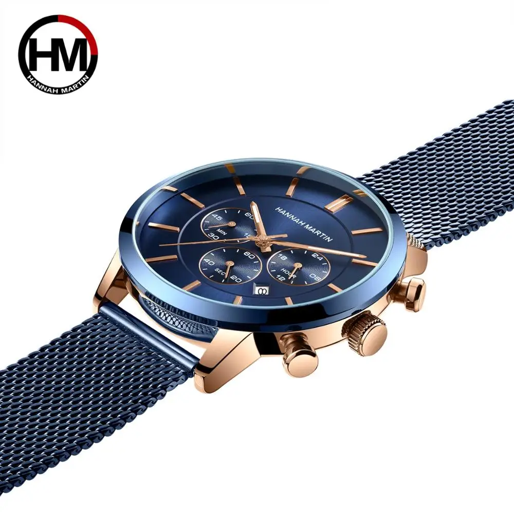 

2020 New Fashion Classic Waterproof Male Multi-function Calendar Quartz Stainless Steel Golden Watches For Men Drop Shipping