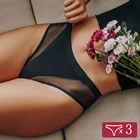 3 шт.компл. женские сетчатые трусики размера плюс M-2XL женские сексуальные прозрачные трусы с низкой талией женские дышащие трусы нижнее белье для девушек