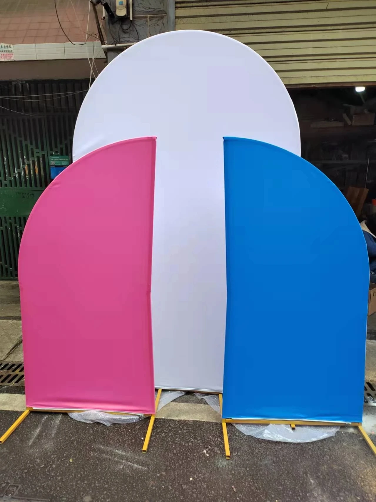 

Набор из 3 предметов, свадебные супинаторы, Цветочная подставка, фоновая ткань, украшение для вечеринки в честь Дня рождения на открытом воз...