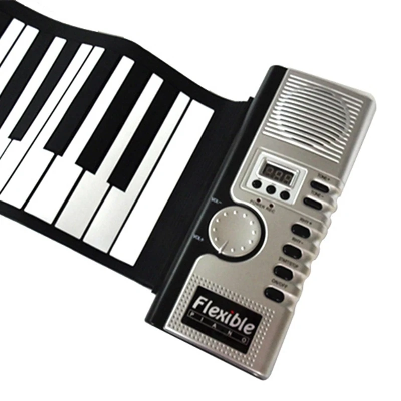 

Roll Piano, Portable Electronic Musical Instrument, Environmentally Friendly Piano (61 keys, White)