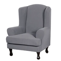 spandex elastic wingback chair cover armchair stretch slipcover furniture protector for home living room 2 pieceset