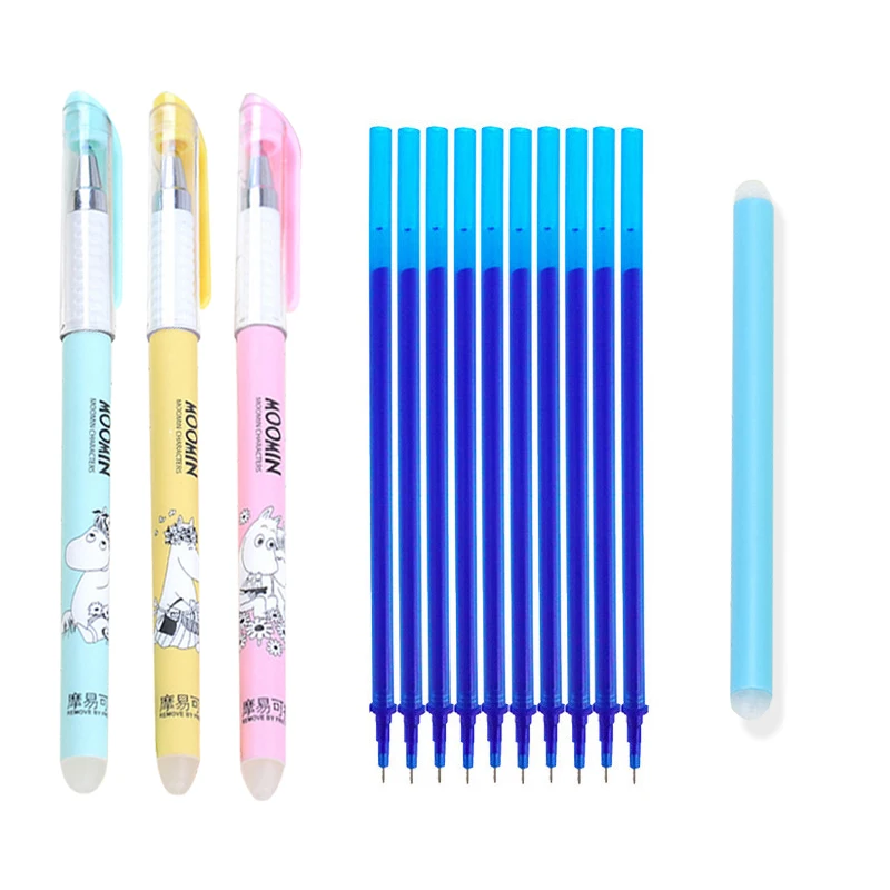 13 шт./компл. Милая гелевая ручка 0 5 мм стираемая стержень с синими черными