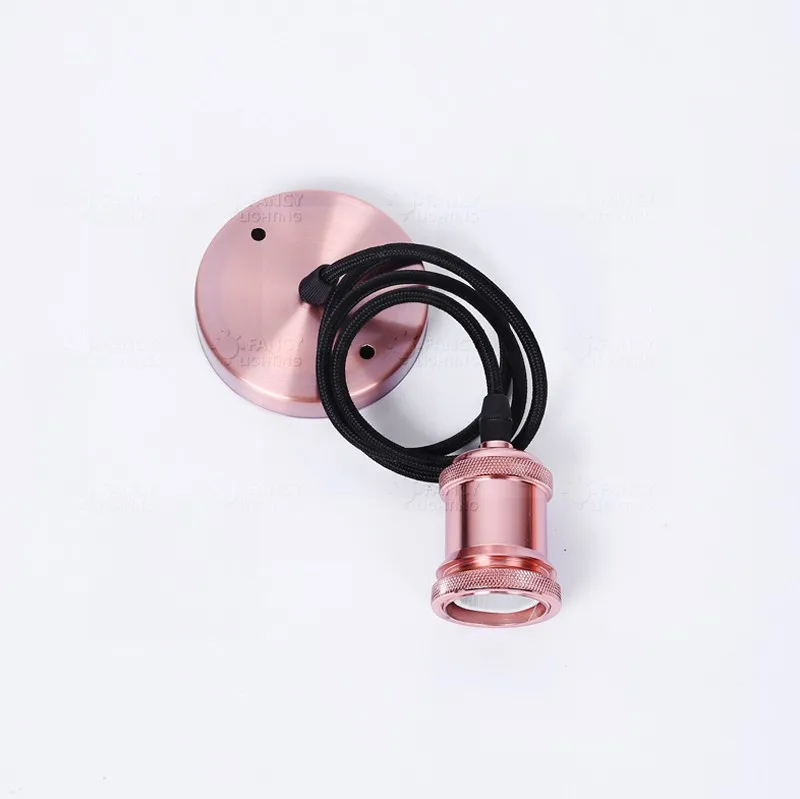Винтажный подвесной светильник E27 1 м алюминиевый на подвеске для