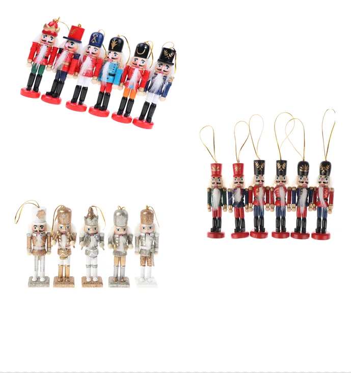 

Wooden Nutcracker Solider Figure Model Puppet Doll Handcraft For Children Gifts Christmas Home Office Decor Display 1pc