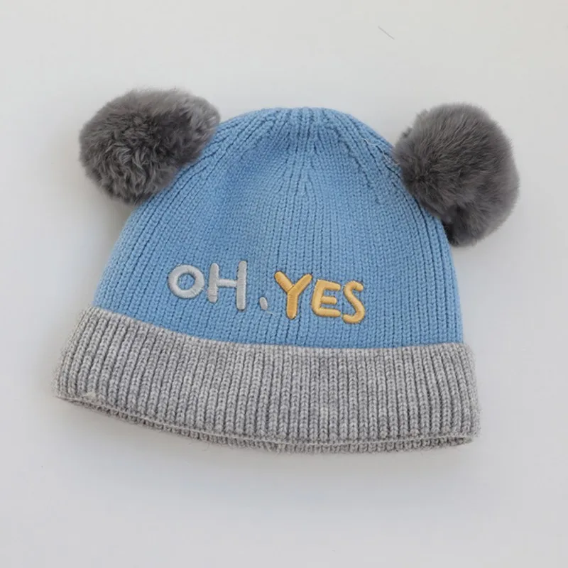 

New Arrival Baby Girl Boy Winter Patchwork Hat Baby Soft Warm Hat Knit Hats Children Casual Warm Cap