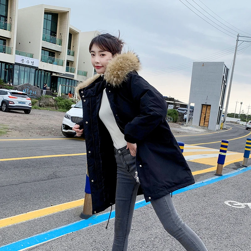 2019 женские зимние куртки пуховое хлопковое пальто с капюшоном размера плюс парки