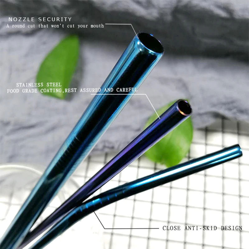 Боба Чай металлическая соломинка 304 Нержавеющая сталь Jumbo питьевые соломки