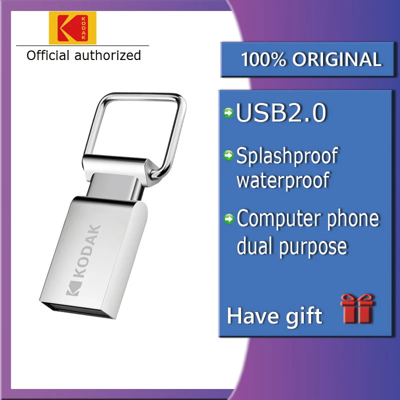 Флеш-накопитель Kodak Mini Metal USB2.0 флеш-накопитель 16 ГБ 32 ГБ флеш-карта памяти 64 ГБ флеш-накопитель U диск USB2.0 флешка