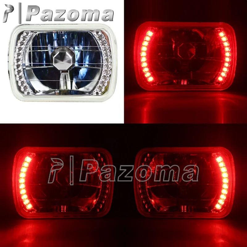 Квадратные галогенные алмазные светодиодные фары H4 с ближним/дальним светом 7x6