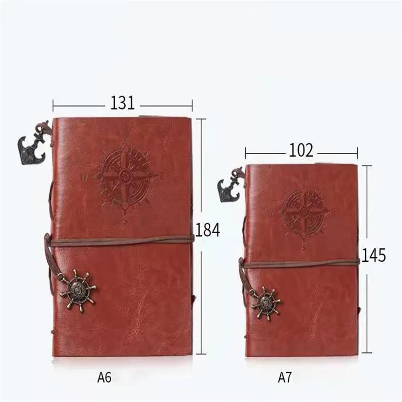 Vintage Notebook Diary Pirate Anchor PU Leather Notebook Stationery Gift Traveler Diary Office Furniture for work