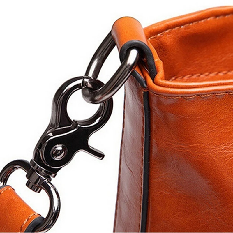 

Women Handbag Europe And America Oil Wax Leather Shoulder Bag Solid Casual Tote Fashion Brand Leather Women Bag PA950743