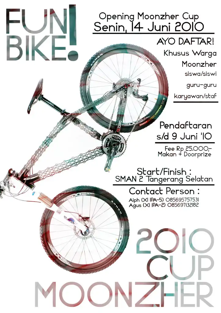 2010 чашка Moonzher велосипед марафон Винтаж плакат в стиле ретро из крафт бумаги